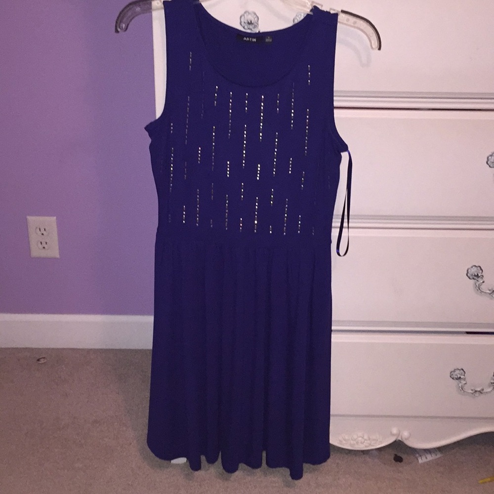Blue cotton dress