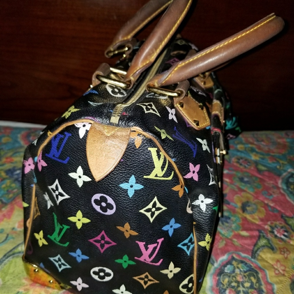 🚫SOLD🚫Louis Vuitton black multicolored speedy 30 - Picture 3 of 5