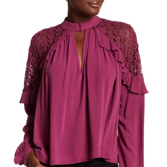 Free People Tops - NWT Free People Little Bit Of Love Crochet Sleeve