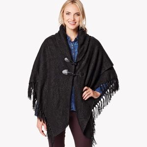 Woven Toggle Poncho