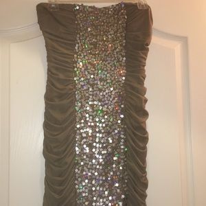 Strapless sequin cocktail dress!!