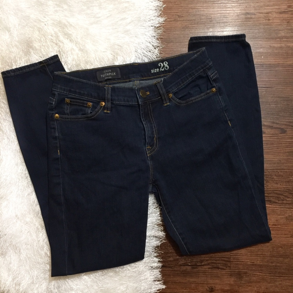{J. Crew} Skinny Toothpick Dark Wash Jeans