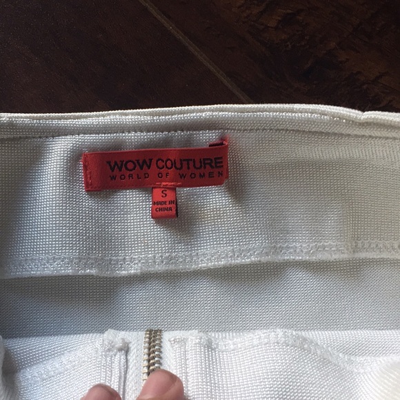 ❌SOLD❌NWT Wow Couture White Front Zipper Skirt - Picture 5 of 6