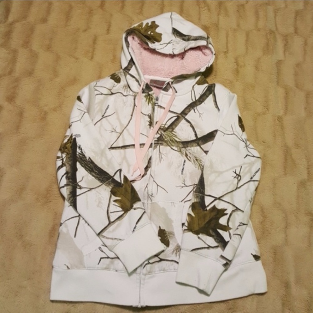 Realtree Snow Camo Zip-Up Hoodie - Picture 1 of 4