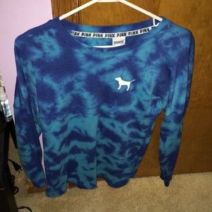 VS PINK TIE DYE CREW NECK