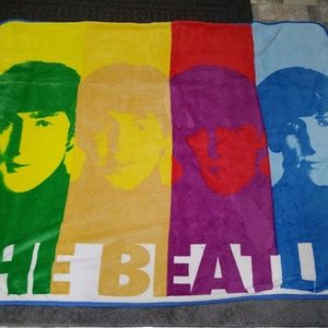 NEW The Beatles 5 ft color block beach towel