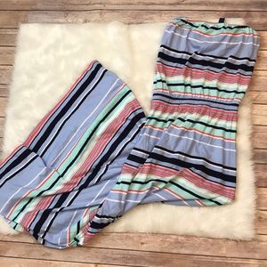 Gap striped strapless maxi dress