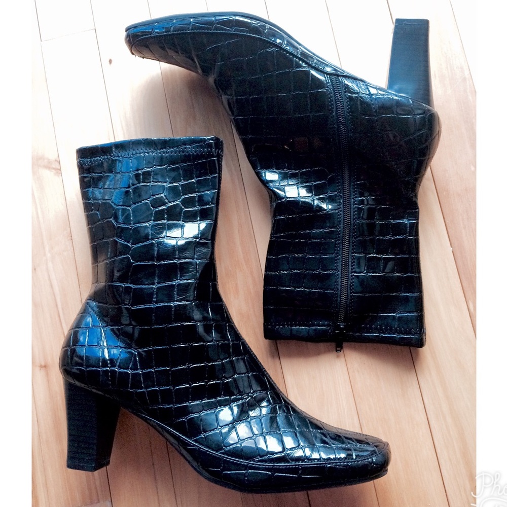 Aero Faux Croc Boots