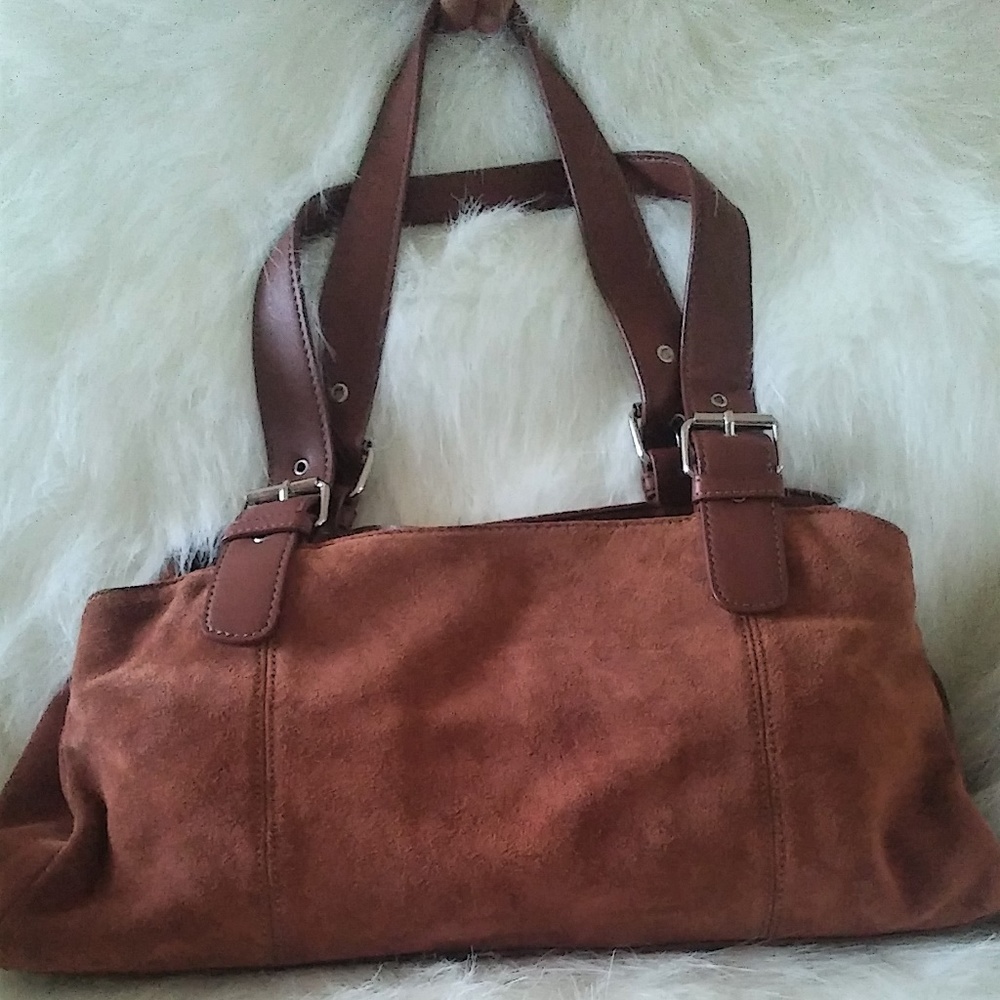 Apt.9 chestnut suede handbag