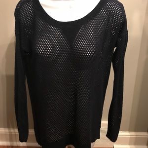 American Eagle Navy open weave sweater