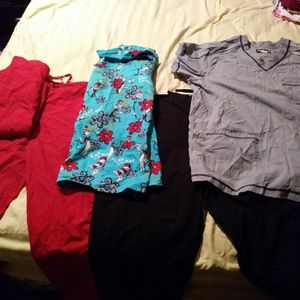 3 pair of matching scrubs (large)