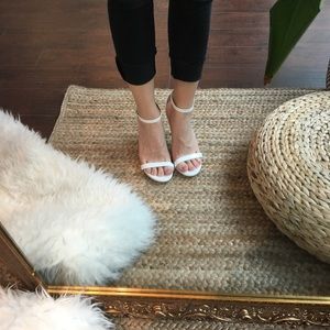 White Strap Stilettos Heels