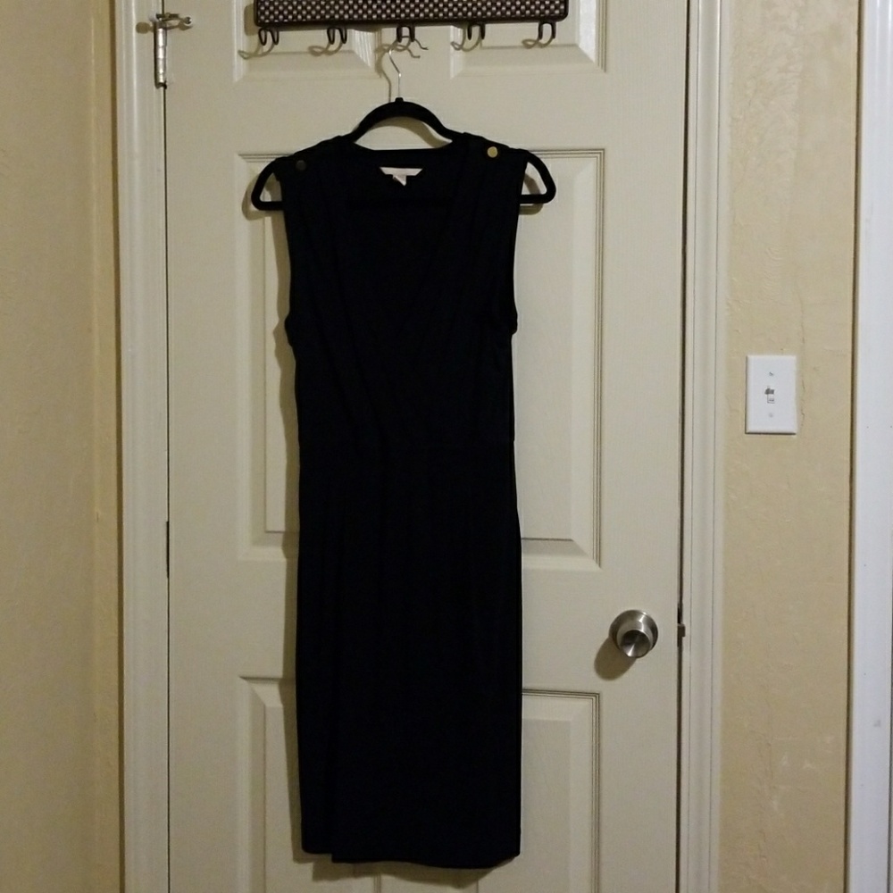 Banana Republic Deep V-Neck Little Black Dress