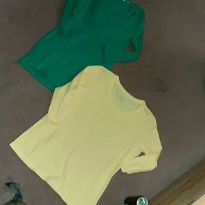 Two womens quarter length sleeved shirts