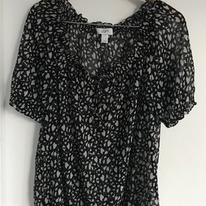 LOFT Ruffled Peasant Top