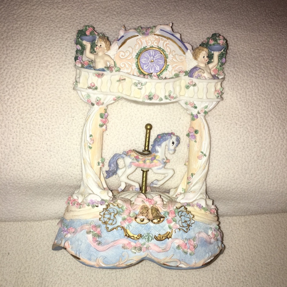 Ceramic, Dancinc, and Singing Horse Carousel