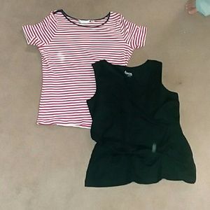 Liz claiborne shirt and d& co tank top