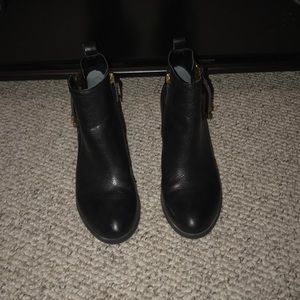 Franco Sarto Black Leather Booties