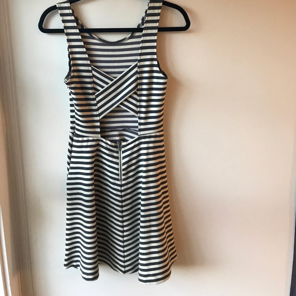 Cute cross back striped dress