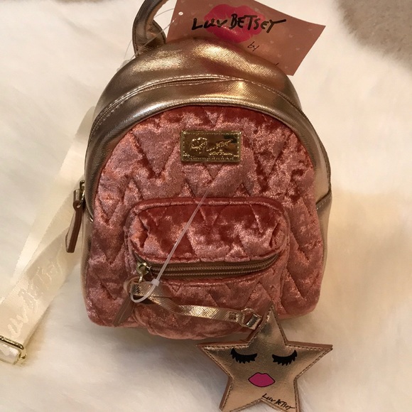 Betsey Johnson Handbags - Only Today❤️Betsey Johnson velvet mini backpack