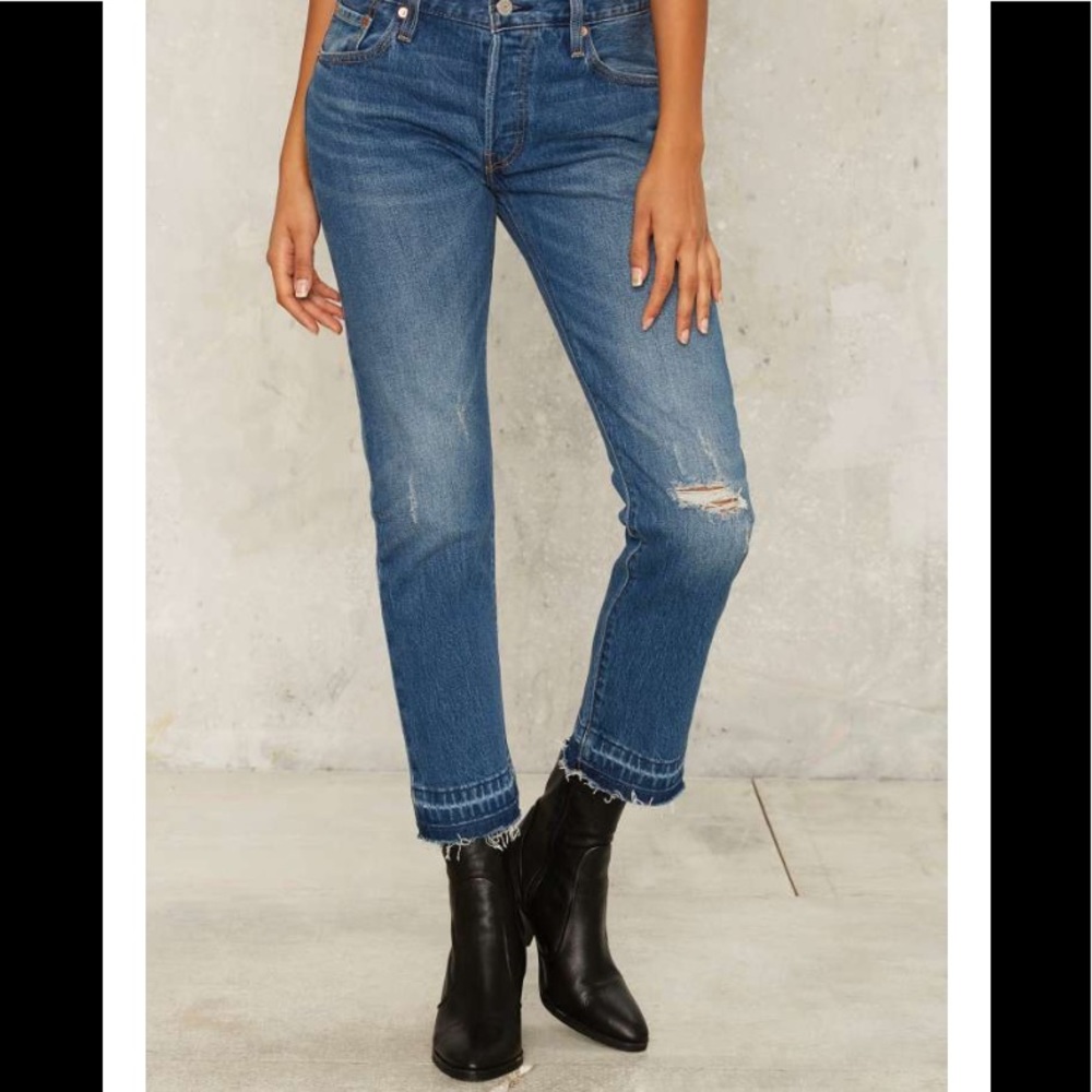Levi's 501 denim crop Jean Sz 27