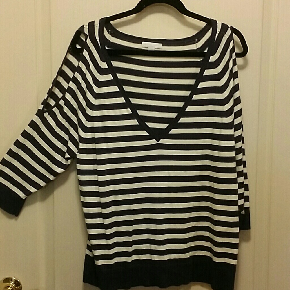 Navy Blue & White stripped sweater