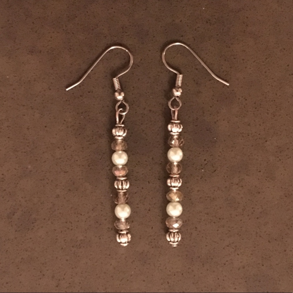 3/$10 Pretty beaded dangle earrings