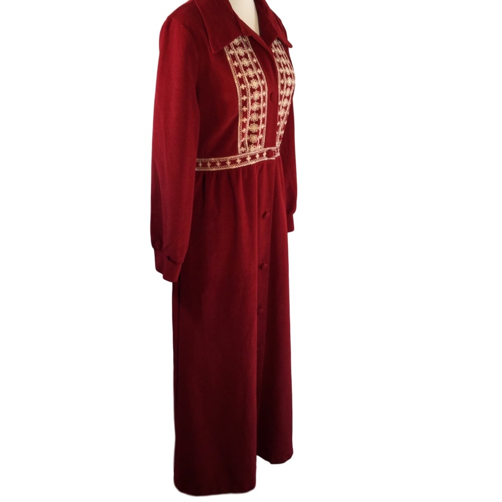 Vtg Sears at Home Velour Lounge Wear Robe ILGWU - Picture 4 of 8