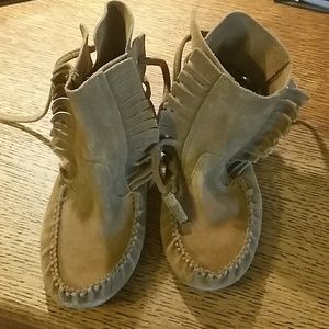 Suede anklet booties