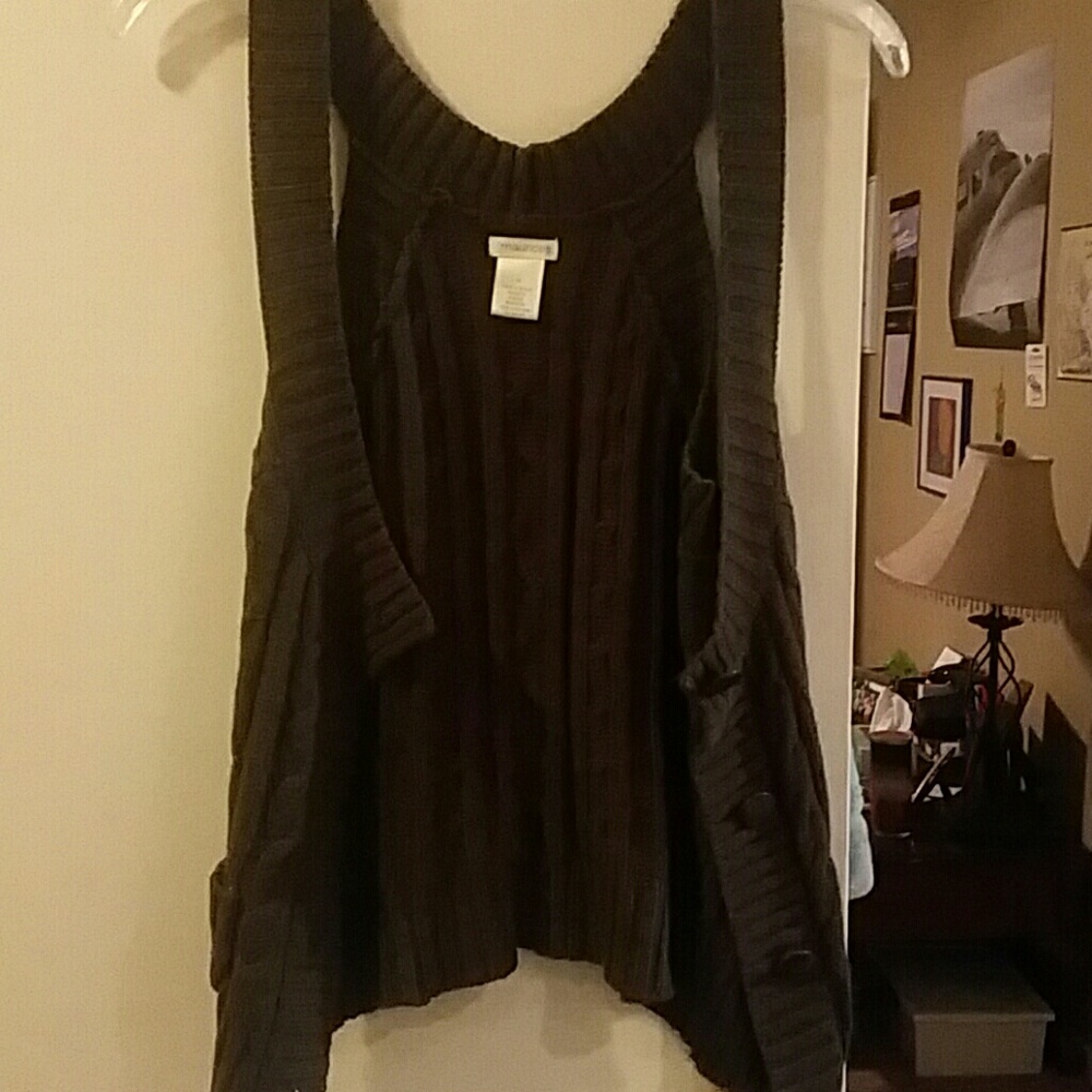 Brown, knit Vest