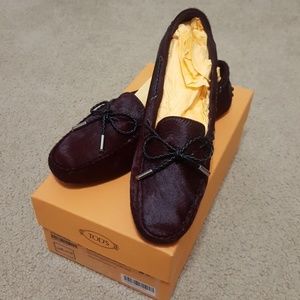 ️Free shipping✔ Tod's leather calf hair loafers
