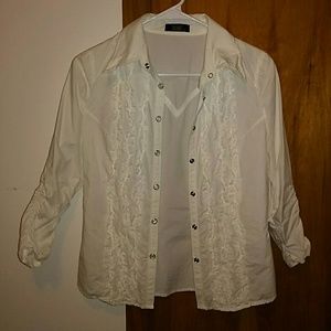 White bottom down shirt