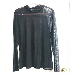 Fashion to Figure Sheer Black Top