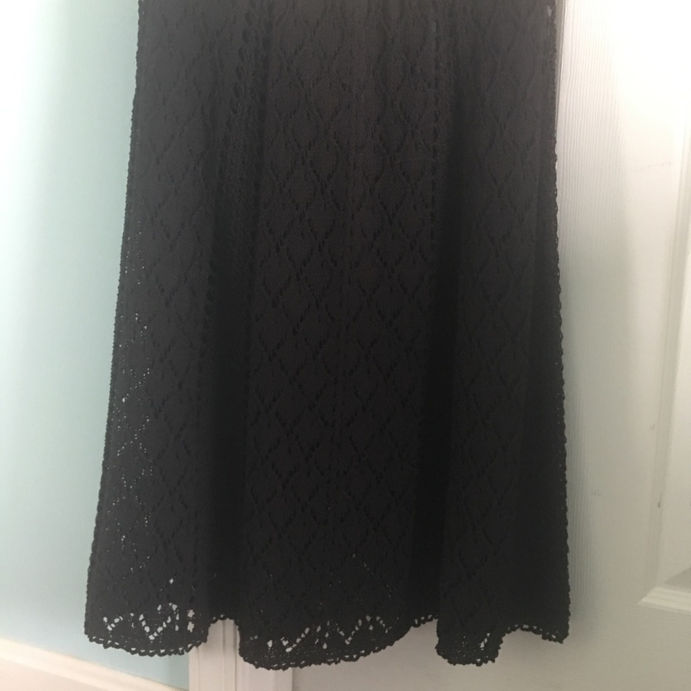 Black lace skirt Loft