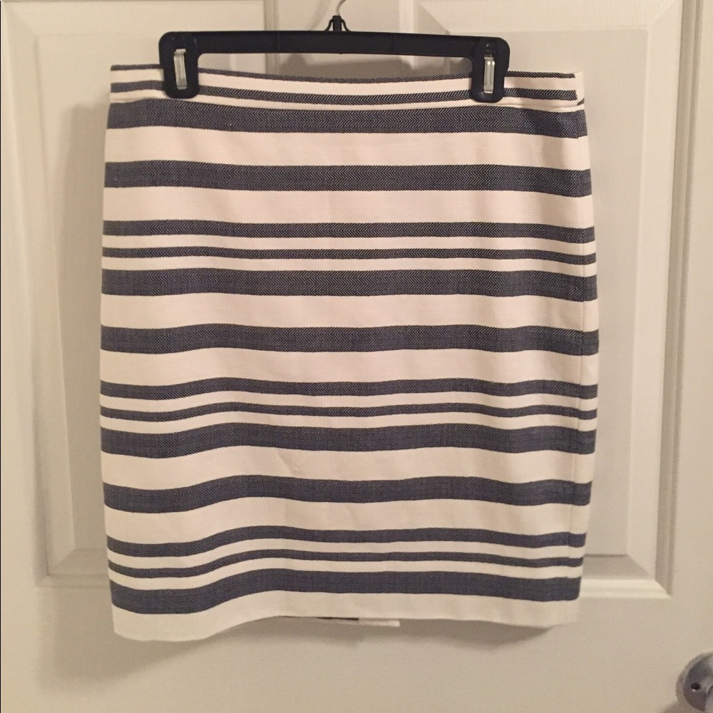 Jcrew Striped Pencil Skirt