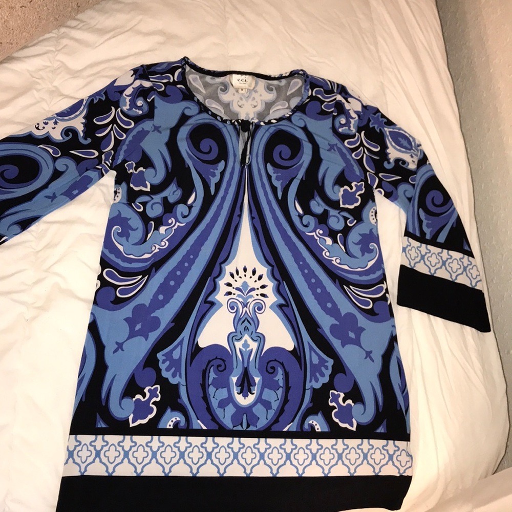 Black/Blue/White Tunic