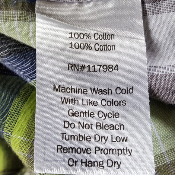 Dakota Grizzly Mens Madras Shirt Blue Green Plaid - Picture 7 of 8