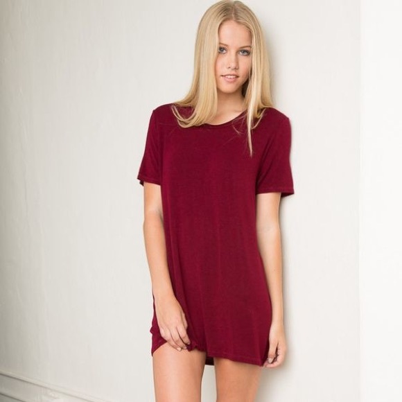 maroon suede dress