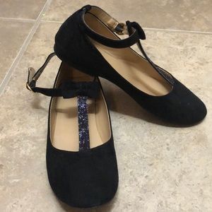 Girls Gymboree black dress shoes, size 4