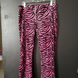 Pink Vintage Serious Goth Punk Rocker Pants Zebra