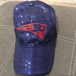 NFL Patriots Glitter Baseball Cap