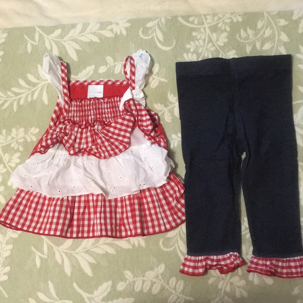 Red gingham outfit