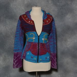the-dye patchwork jacket
