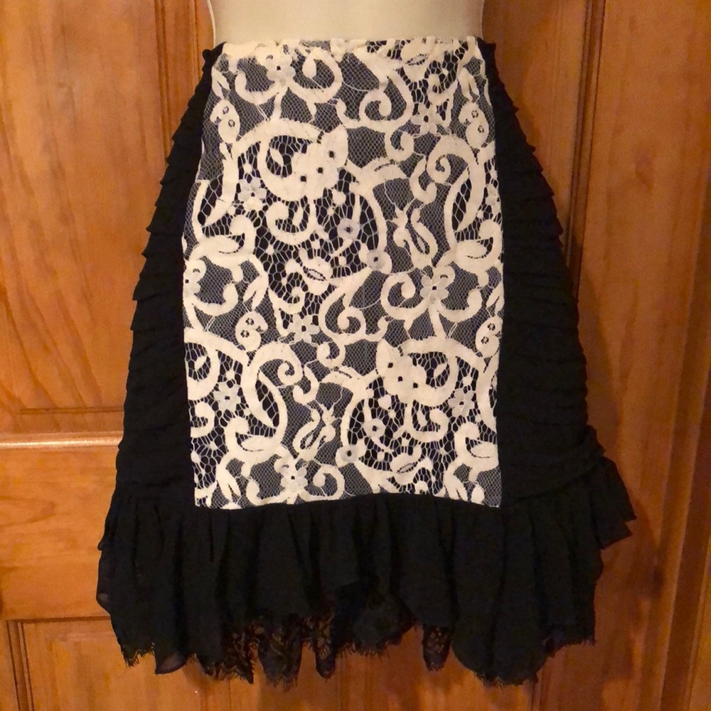 Black lace skirt