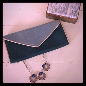 Big Buddha Clutch Teal/Sky Blue