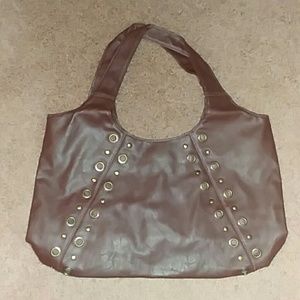 Nwot brown faux leather large purse!