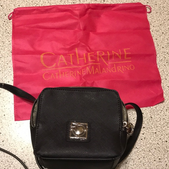 👜NEW Catherine Malandrino Black crossbody bag - Picture 7 of 9