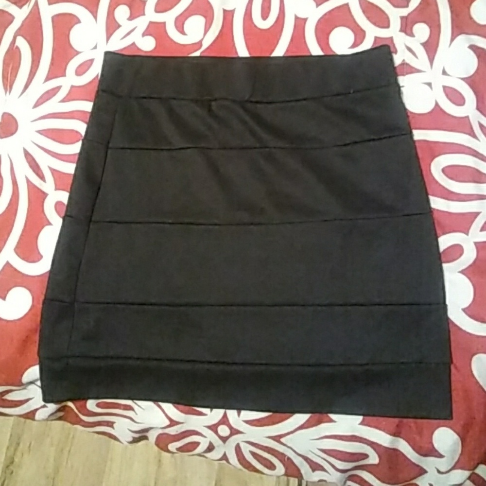 Black mini skirt