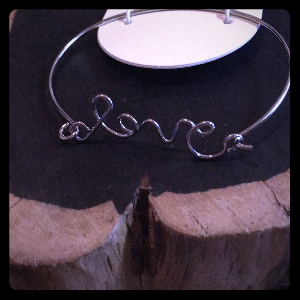 Love Wire Hook Bracelet - Silver, R Gold or Gold