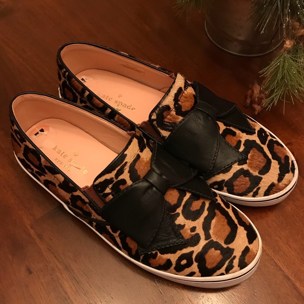 Kate spade calf hair leopard print sneakers/loafer